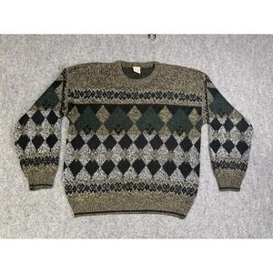 Men's Vintage Windridge Pullover Sweater Size Large Geometric 90's
